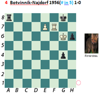 Puzzle 4   Botvinnik-Najdorf    (# in 5)    1-0