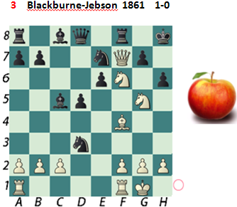 Puzzle 3   Blackburne-Jebson  1861    1-0