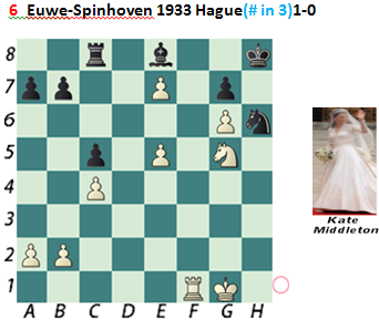 Puzzle 6  Euwe-Spinhoven (# in 3) Chess Beauty puzzles